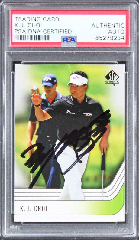 K.J. Choi Golf Authentic Signed 2020 SP Authentic #39 Card PSA/DNA Slabbed