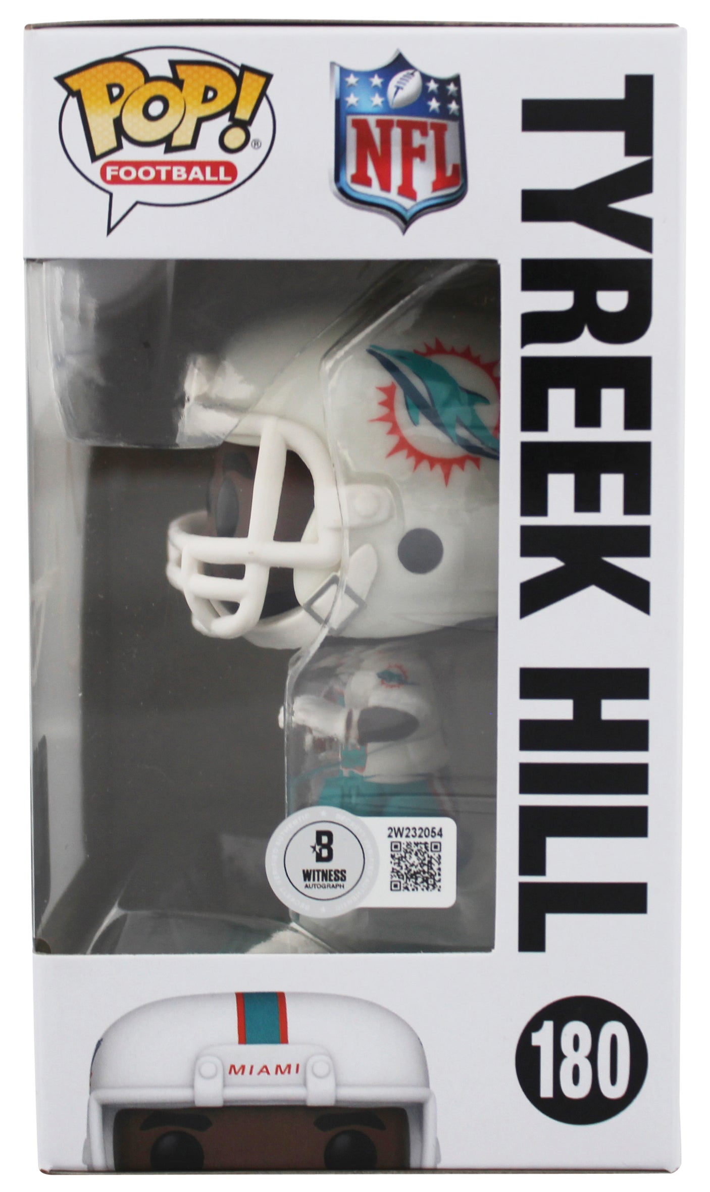 Dolphins Tyreek Hill Authentic Signed #180 Funko Pop Vinyl Figure BAS Witnessed