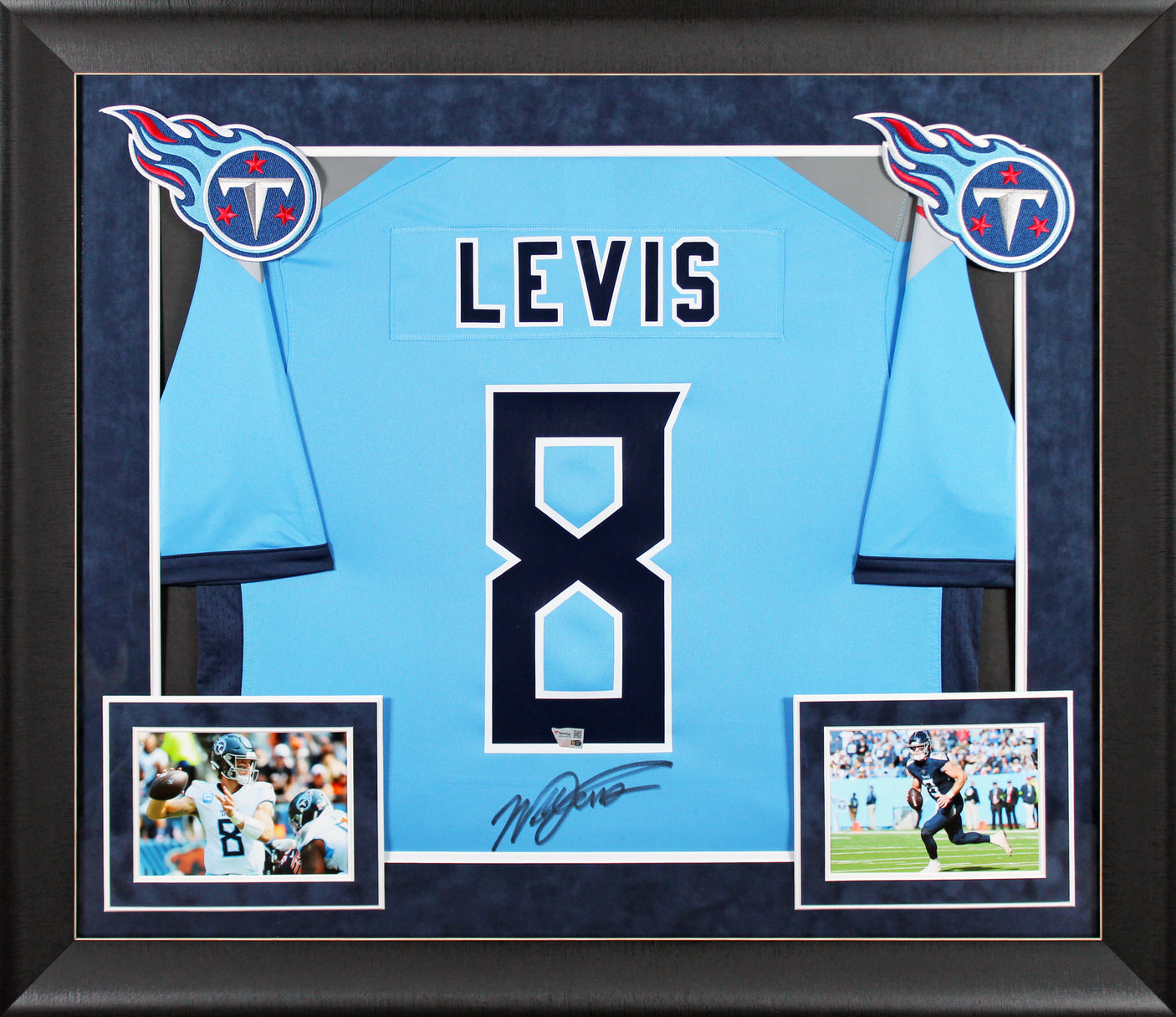 Titans Will Levis Authentic Signed Light Blue Nike Game Framed Jersey Fanatics