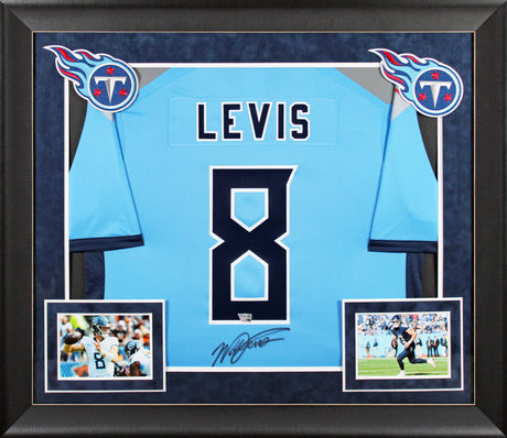 Titans Will Levis Authentic Signed Light Blue Nike Game Framed Jersey Fanatics