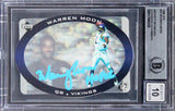 Vikings Warren Moon "HOF 06" Signed 1996 SPX #25 Card Auto 10! BAS Slabbed