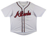 Chipper Jones "HOF 18" Authentic Signed White Pro Style Jersey BAS #BN62440