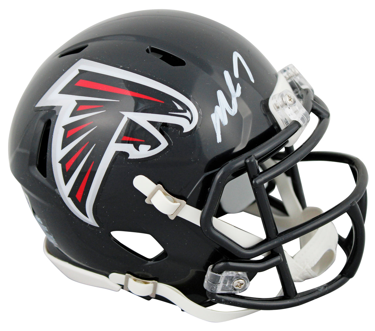 Falcons Michael Vick Signed 03-19 TB Speed Mini Helmet w/ Case BAS Witnessed