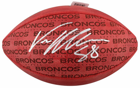 Broncos Von Miller Signed Wilson "The Duke" Team Showcase Football BAS Witnessed