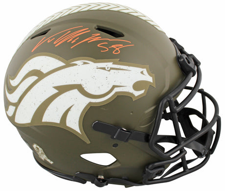 Broncos Von Miller Signed Salute To Service Full Size Speed Proline Helmet BAS W