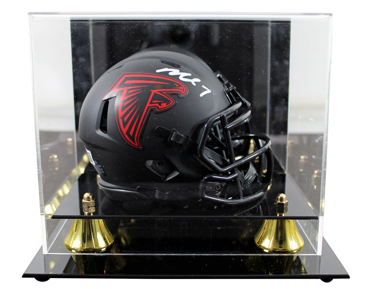 Falcons Michael Vick Signed Eclipse Speed Mini Helmet w/ Case BAS Witnessed