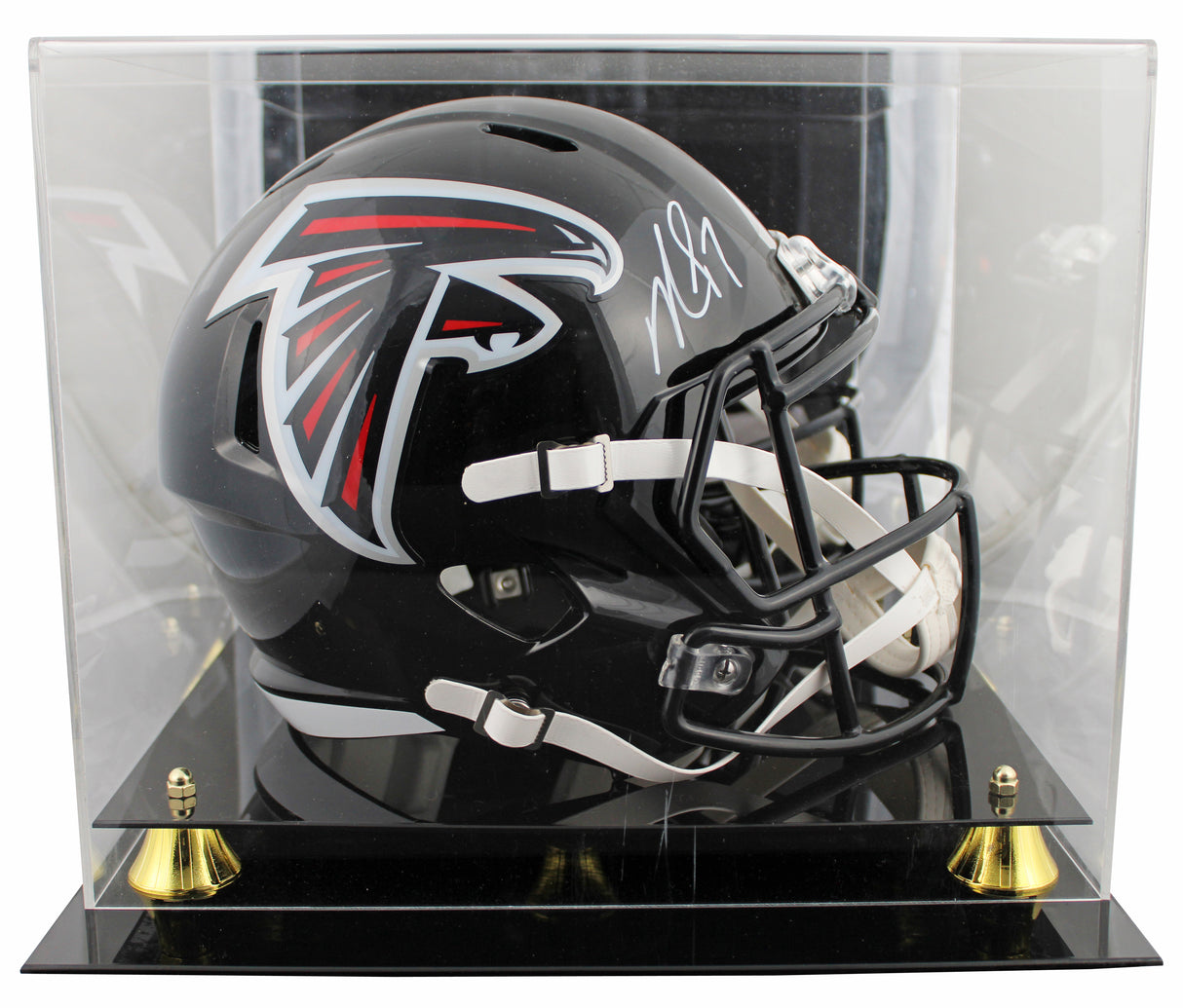 Falcons Michael Vick Signed 03-19 TB Full Size Speed Rep Helmet w/ Case BAS Wit