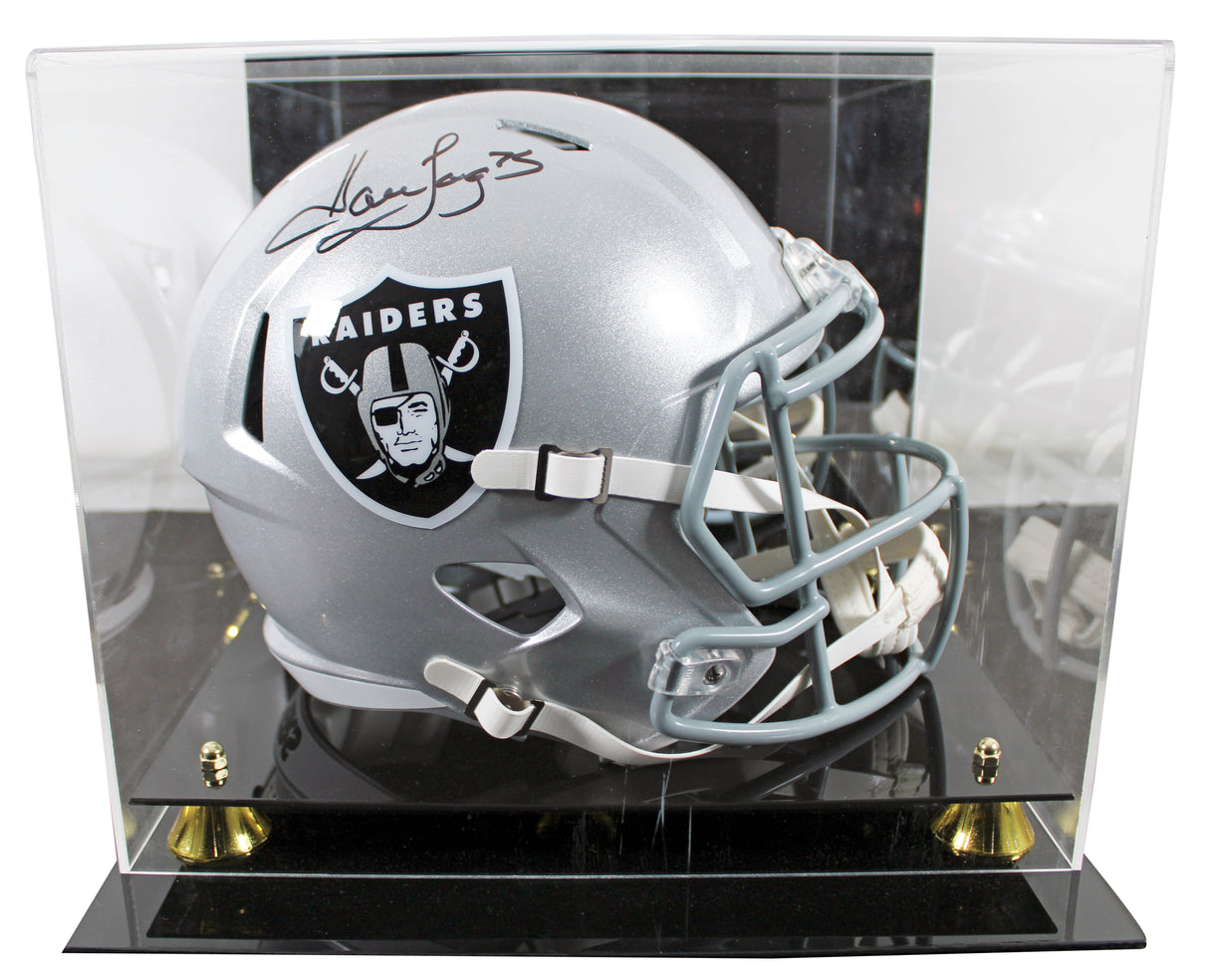 Raiders Howie Long Signed Full Size Speed Rep Helmet W/ Case BAS Witnessed