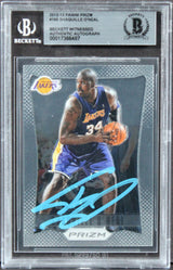 Lakers Shaquille O'Neal Authentic Signed 2012 Panini Prizm #166 Card BAS Slabbed