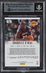 Lakers Shaquille O'Neal Authentic Signed 2012 Panini Prizm #166 Card BAS Slabbed