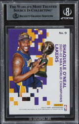 Lakers Shaquille O'Neal Signed 2020 Panini Recon EOTP #9 Card BAS Slabbed