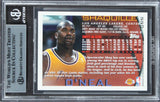 Lakers Shaquille O'Neal Signed 1996 Topps NBA AT 50 #220 Card BAS Slabbed