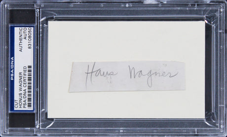 Pirates Honus Wagner Authentic Signed 1x3.75 Cut Signature PSA/DNA Slabbed