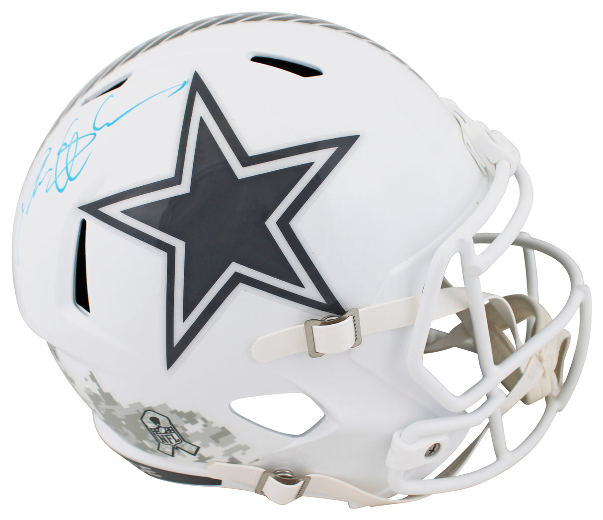 Cowboys Deion Sanders Signed STS III Full Size Speed Rep Helmet W/ Case BAS Wit