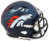 Broncos Nik Bonitto Authentic Signed Speed Mini Helmet W/ Case BAS Witnessed