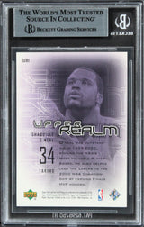 Lakers Shaquille O'Neal Signed 2000 UD Encore Upper Realm #UR1 Card BAS Slab