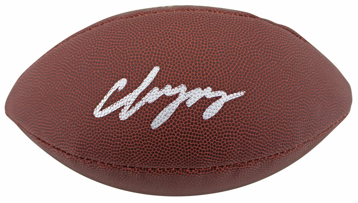 Patriots Christian Gonzalez Signed Wilson Super Grip Nfl Football BAS Witnessed