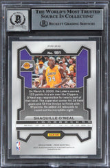 Lakers Shaquille O'Neal Signed 2023 Panini Prizms Ice #181 Card BAS Slabbed