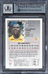 Lakers Shaquille O'Neal Signed 1996 Finest #289 Card Auto Graded GM 10! BAS Slab