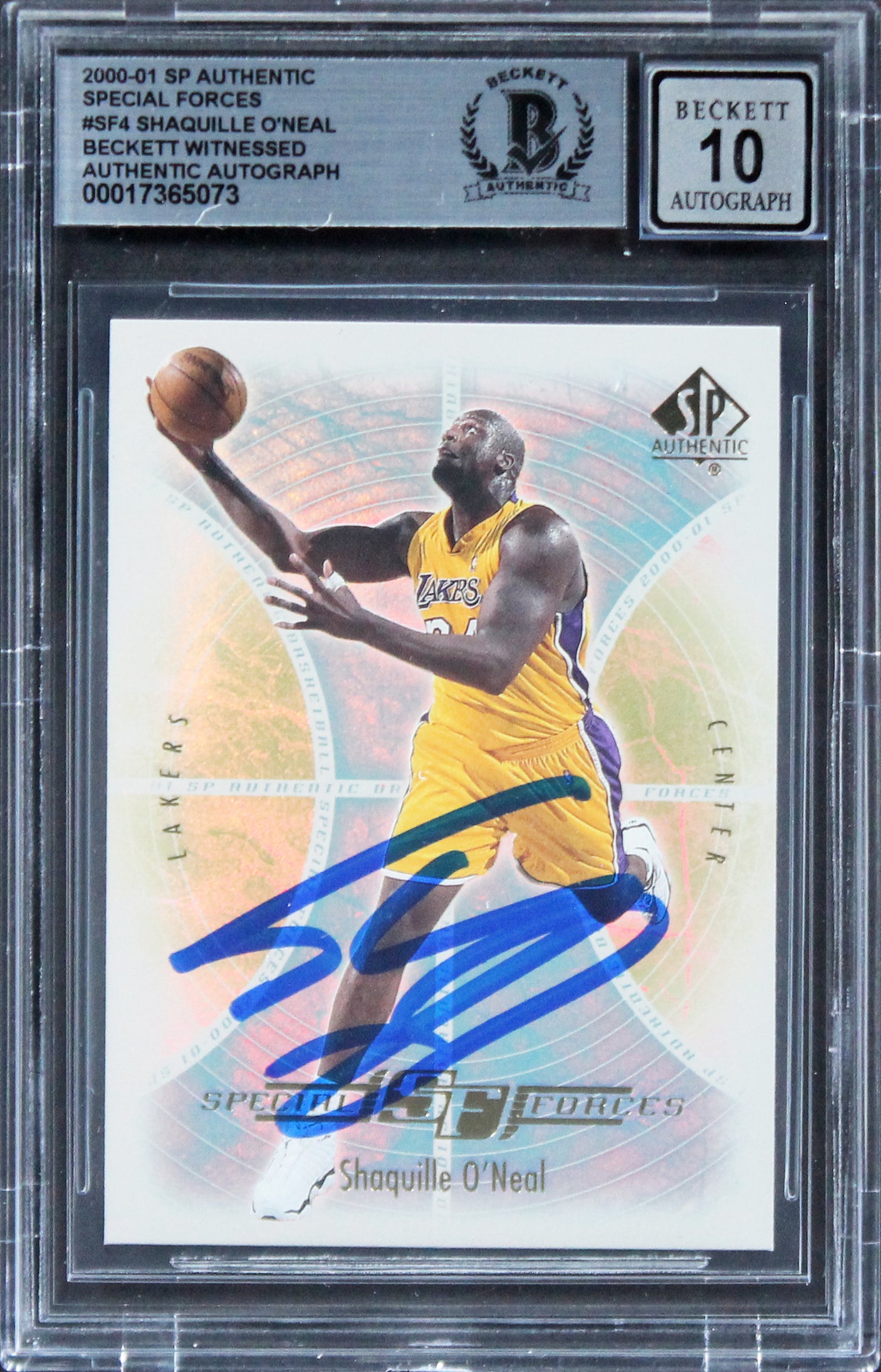 Lakers Shaquille O'Neal Signed 2000 ASF #SF4 Card Auto Graded GM 10! BAS Slabbed