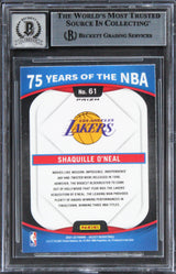 Shaquille O'Neal Signed '21 Panini Select Prizm Silver #61 Card Auto 10 BAS Slab