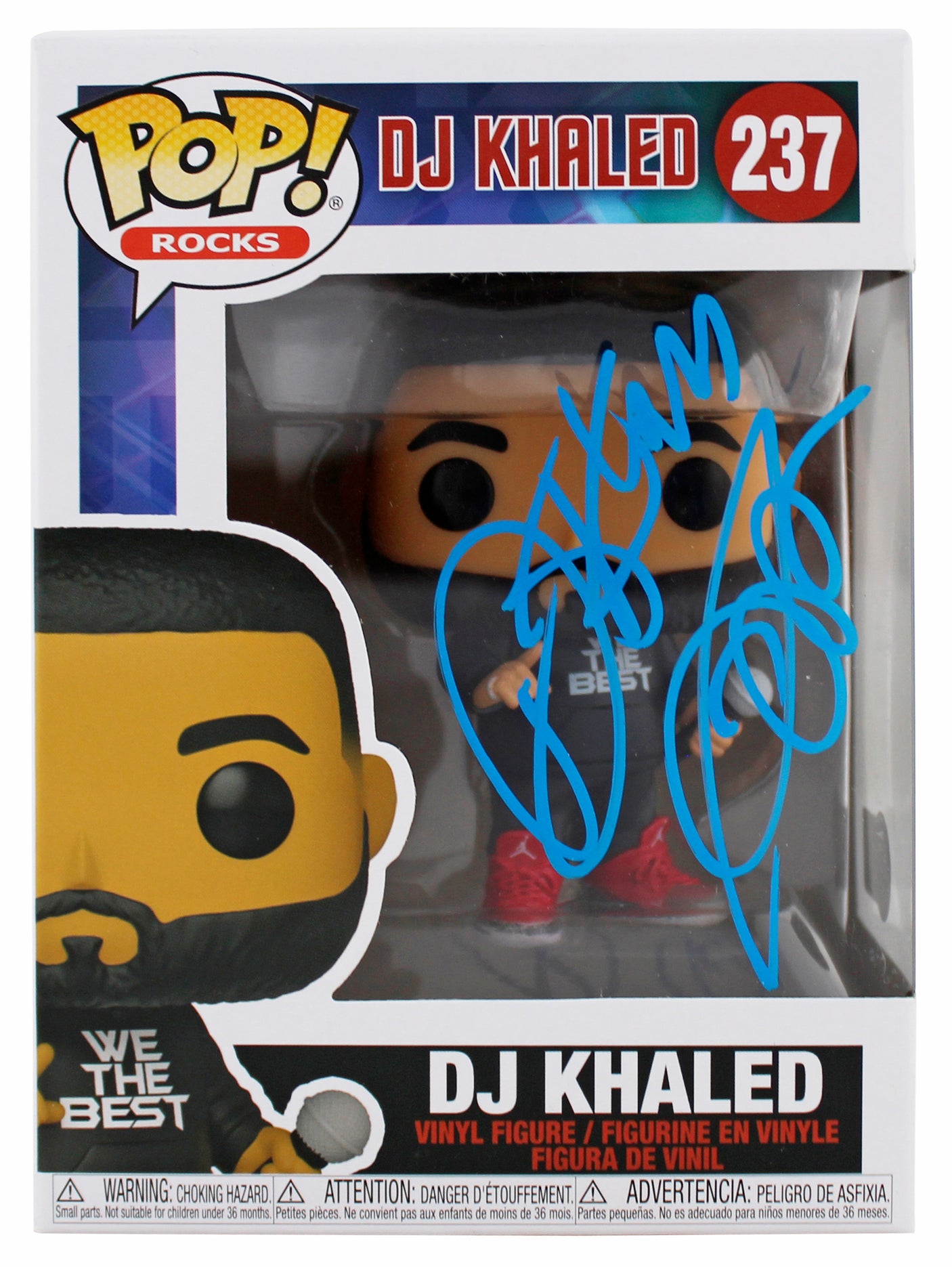 DJ Khaled Authentic Signed Pop Rocks #237 Funko Pop Vinyl Figure w/ Blue Sig BAS