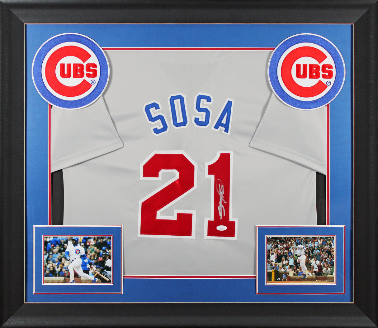 Cubs Sammy Sosa Authentic Signed Grey Pro Style Framed Jersey Autographed JSA