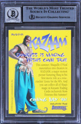 Lakers Shaquille O'Neal Signed 1996 Donruss Kazaam Promo Card Auto 10! BAS Slab