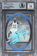 Lakers Shaquille O'Neal Authentic Signed 1996 SPX #35 Card Auto 10! BAS Slabbed