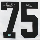 Raiders Howie Long "HOF 00" Signed White Nike Limited Jersey BAS Witnessed