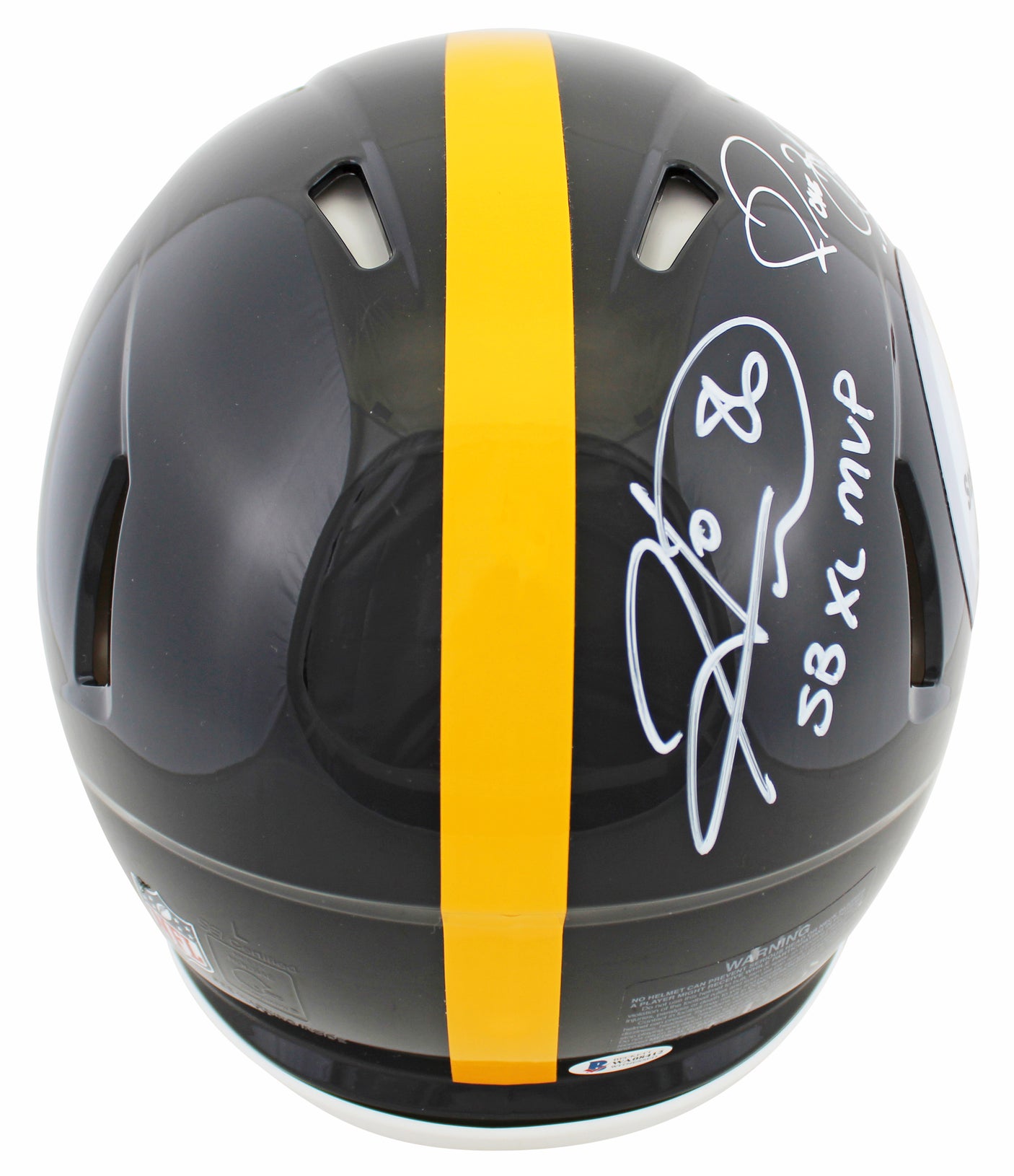 Steelers (3) Bettis, Ward & Polamalu Signed F/S Speed Proline Helmet BAS Wit