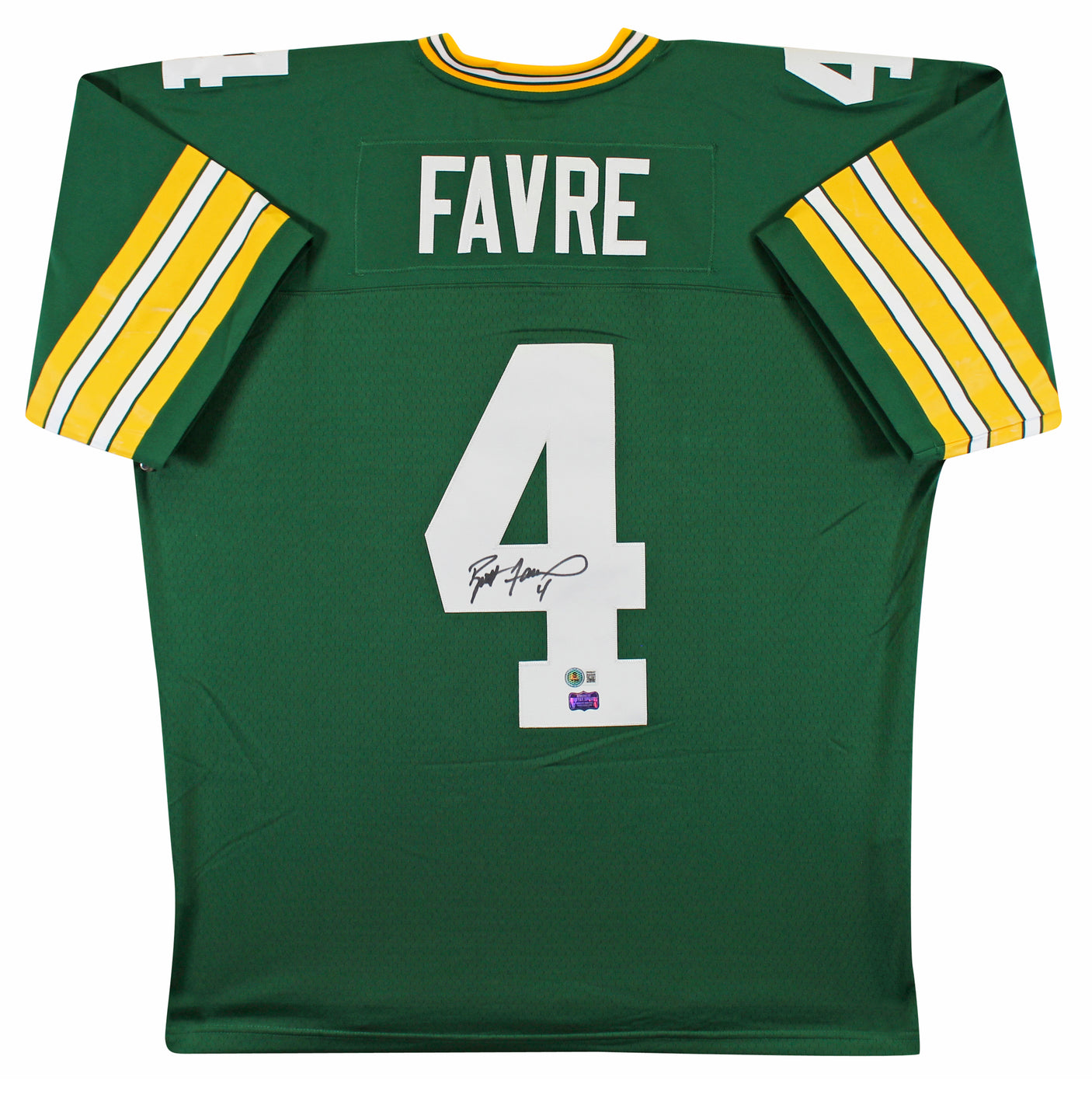 Packers Brett Favre Authentic Signed Green 1996 M&N Throwback Jersey BAS Witness