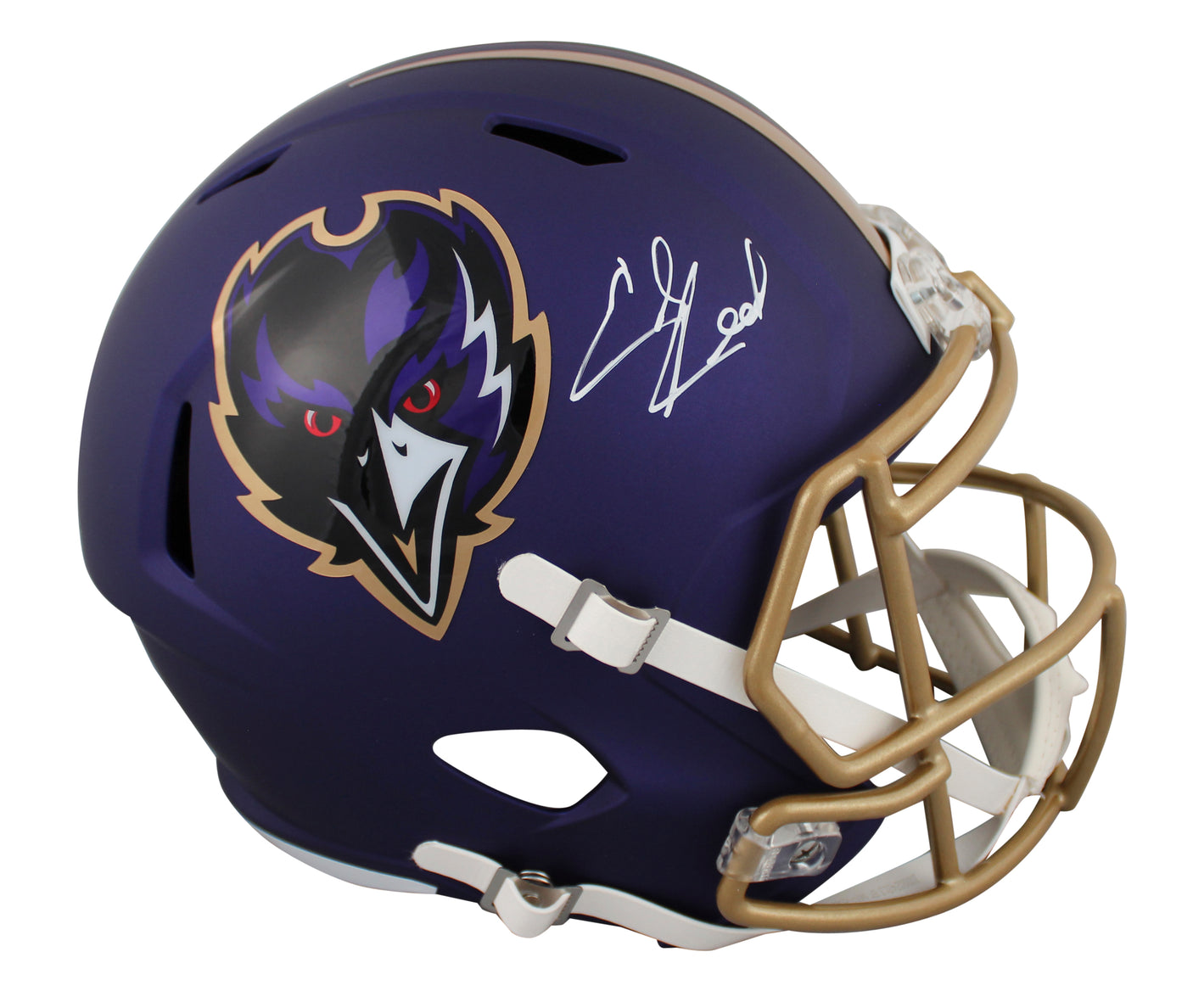 Ravens Ed Reed Signed 2024 On-Field Alt Full Size Speed Rep Helmet BAS Witnessed