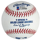 Braves Larry Wayne Chipper Jones Jr. HOF 18 Authentic Signed Oml Baseball w/ Case BAS