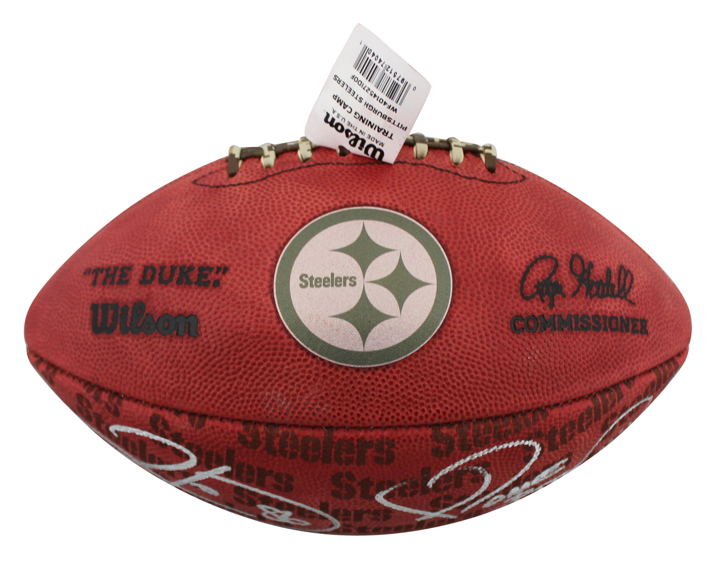 Steelers Jerome Bettis & Hines Ward Signed "Duke" Team Showcase Football BAS W