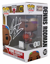 Bulls Dennis Rodman Authentic Signed #103 Funko Pop Vinyl Figure BAS Witnessed