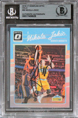 Nuggets Nikola Jokic Signed 2016 Donruss Optic Holo #90 Card BAS Slabbed