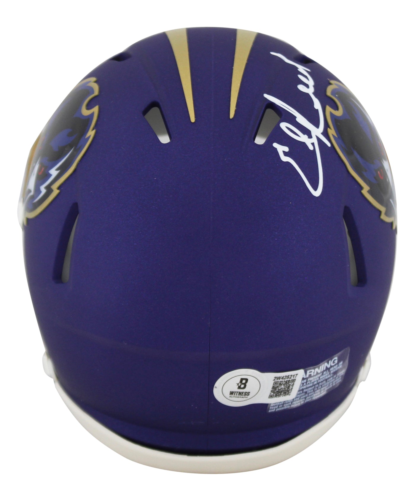 Ravens Ed Reed Authentic Signed 2024 On-Field Alt Speed Mini Helmet BAS Witness