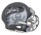 Buccaneers Ronde Barber Authentic Signed Slate Speed Mini Helmet BAS Witnessed