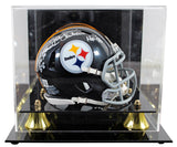 Steelers Jack Ham & Jack Lambert "HOF" Signed Speed Mini Helmet W/ Case BAS Wit