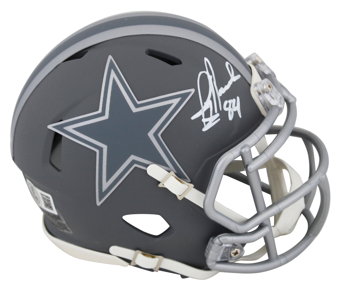 Cowboys Jay Novacek Authentic Signed Slate Speed Mini Helmet BAS Witnessed