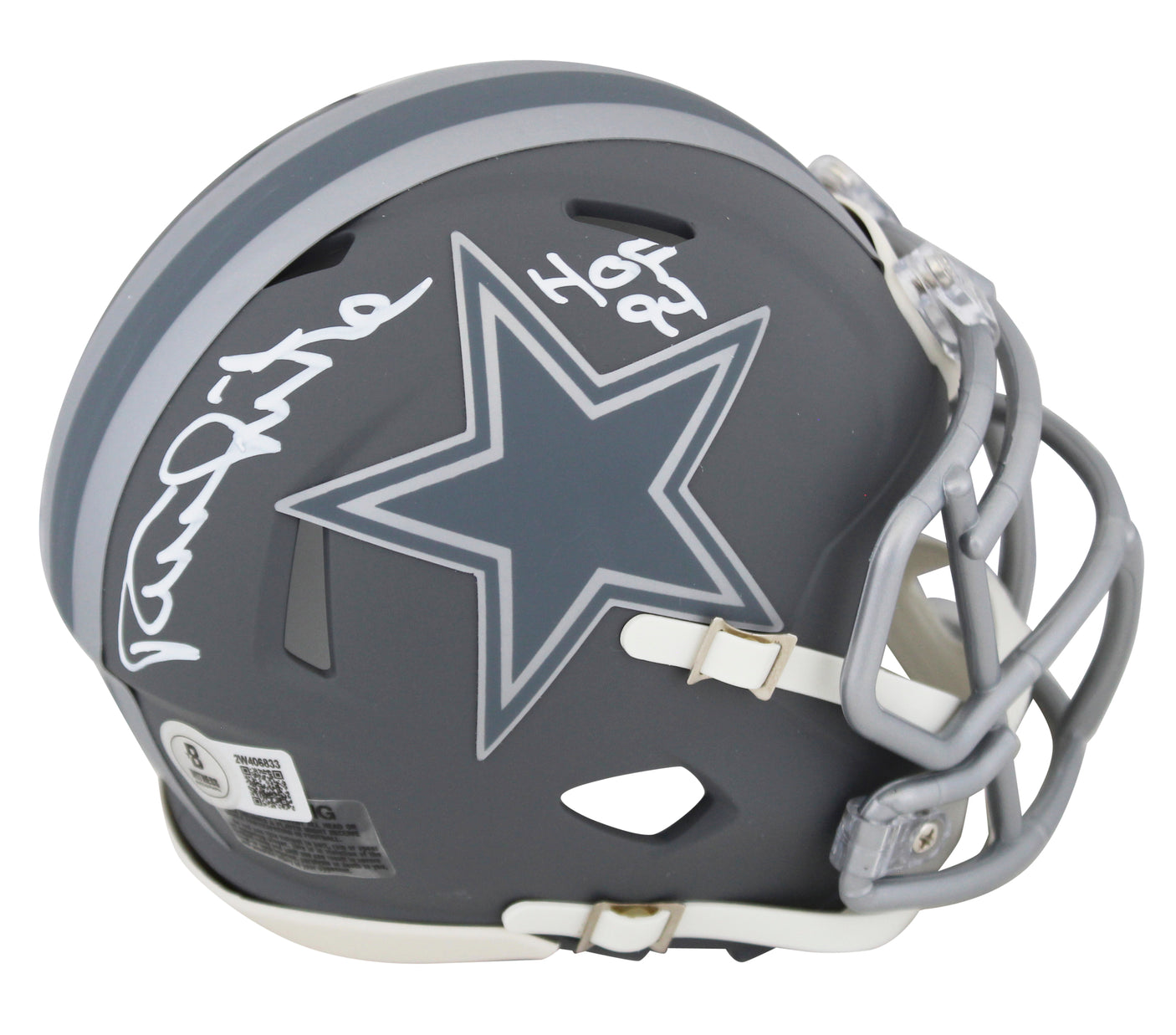 Cowboys Randy White "HOF 94" Signed Slate Speed Mini Helmet BAS Witnessed