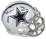 Cowboys Mel Renfro "HOF 96" Signed Speed Mini Helmet W/ Case BAS Witnessed