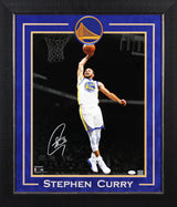 Warriors Stephen Curry Signed 16x20 Framed Vertical Dunking Spotlight Photo JSA