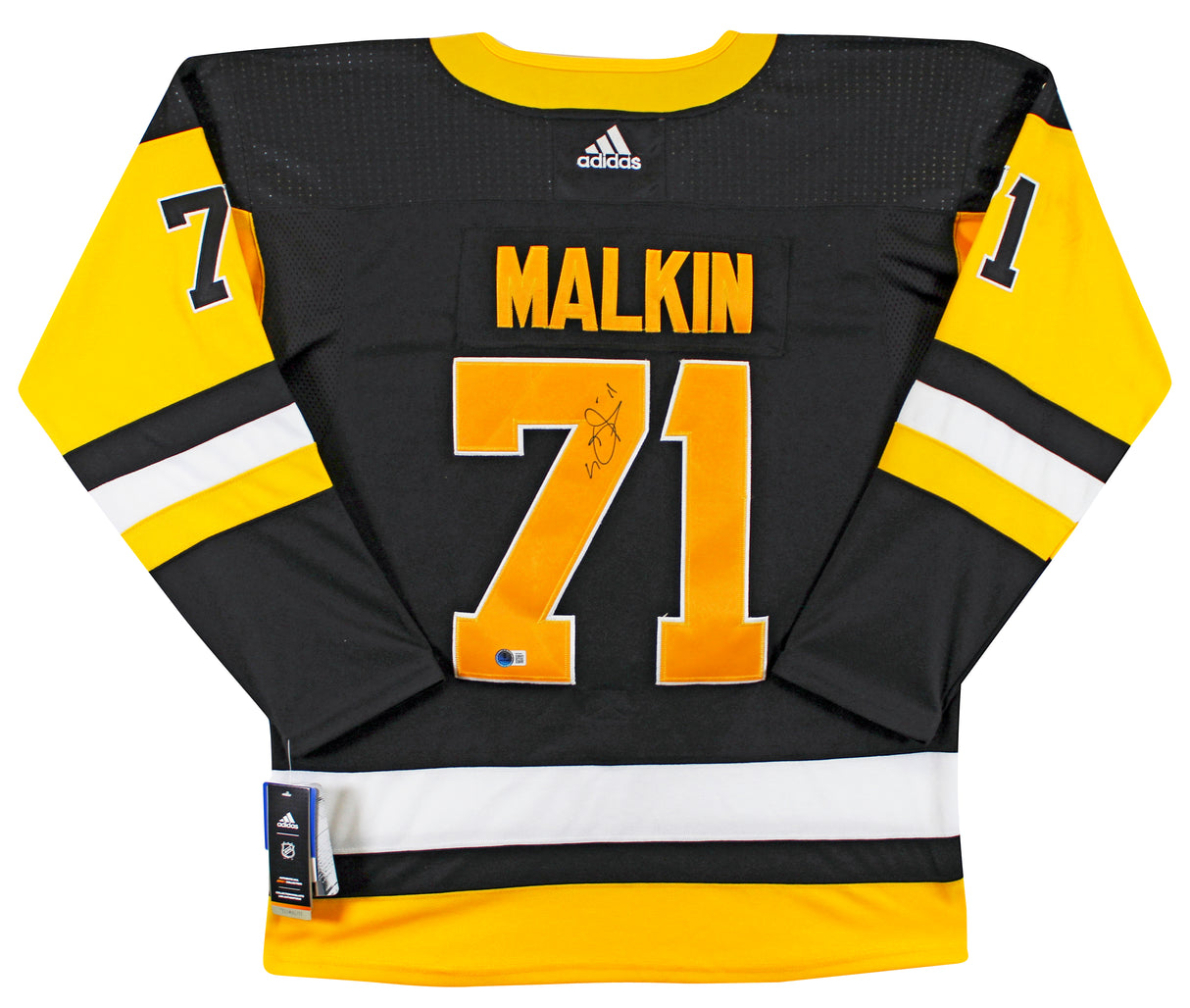 Penguins Evengi Malkin Authentic Signed Black Adidas Jersey BAS #BM55858