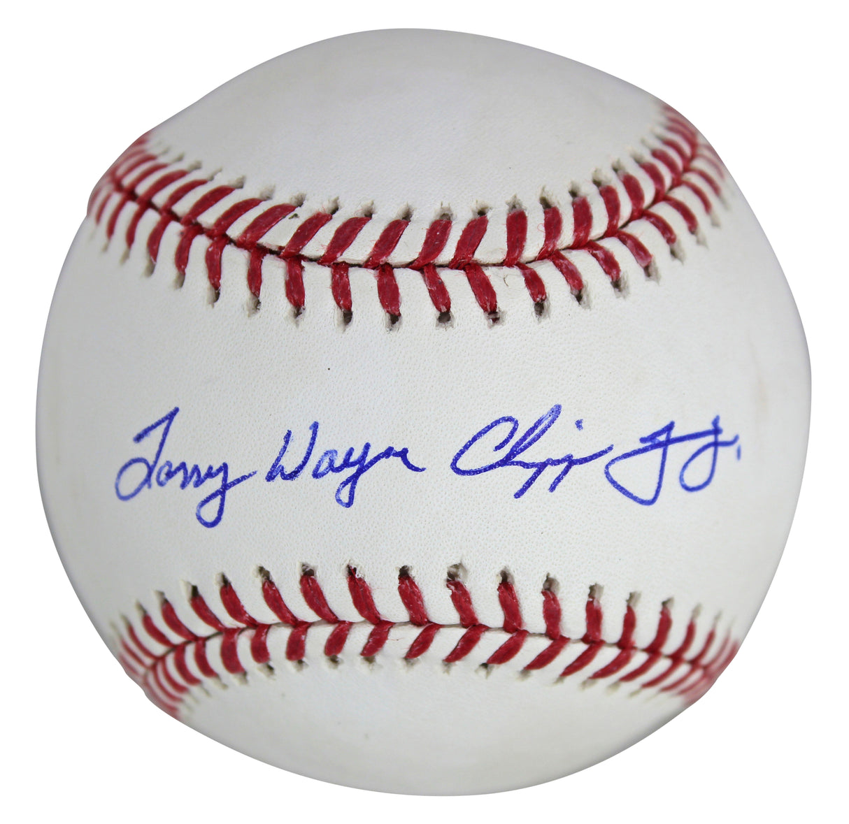 Braves Larry Wayne Chipper Jones Jr. Authentic Signed Oml Baseball w/ Case PSA