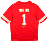 Chiefs Xavier Worthy Authentic Signed Red Nike Game Jersey Autographed Fanatics