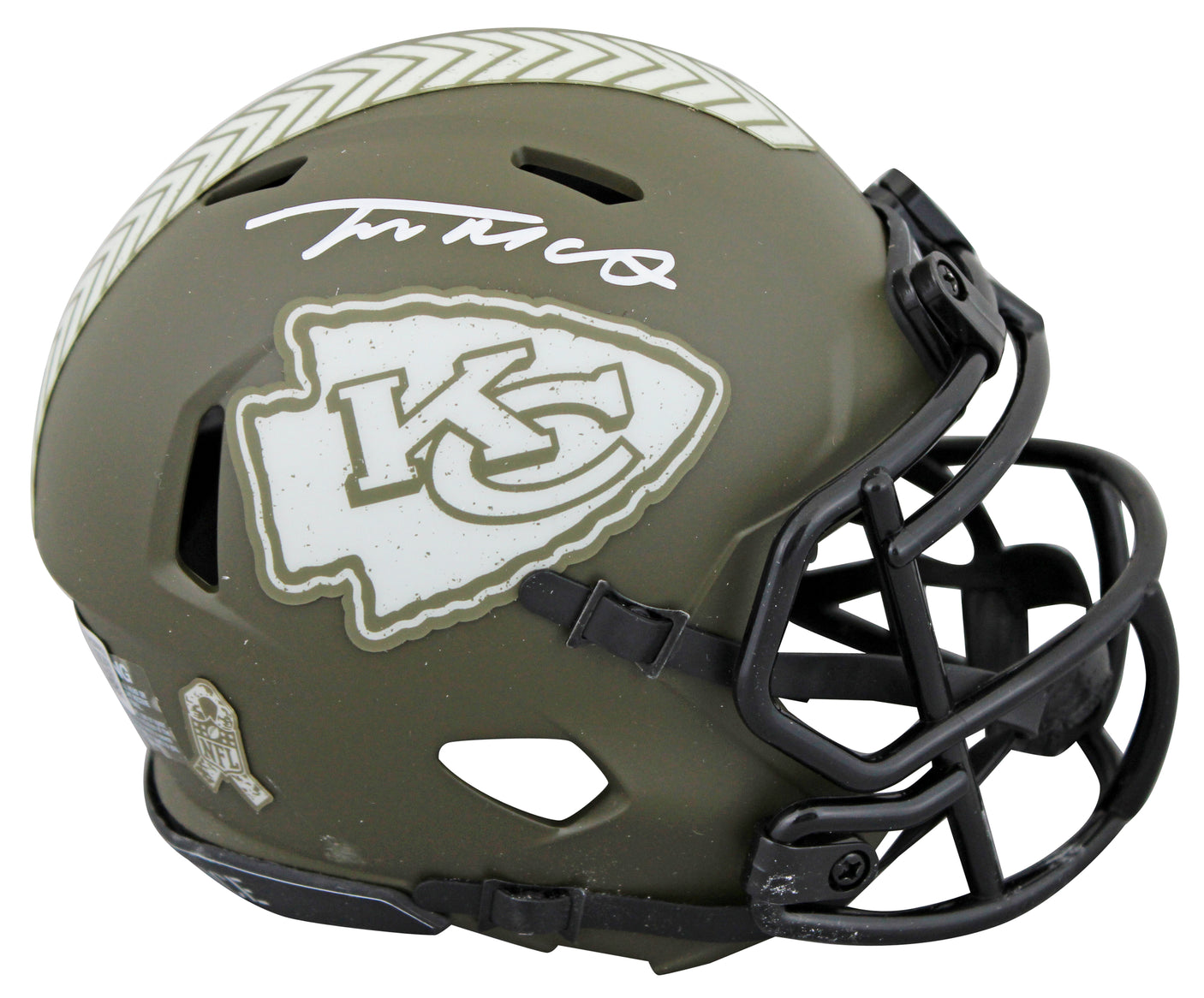 Chiefs Trent McDuffie Signed Salute To Service Speed Mini Helmet BAS Witnessed