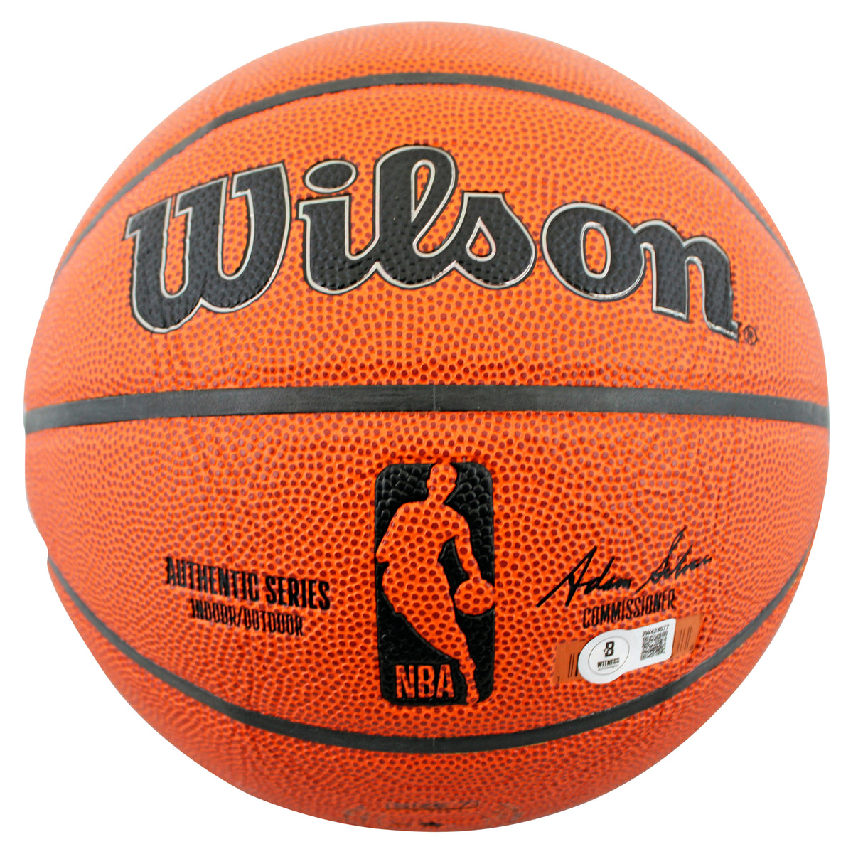 Rockets Clyde Drexler Authentic Signed Wilson Basketball BAS Witnessed