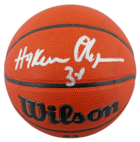 Rockets Hakeem Olajuwon Signed Wilson NBA Basketball BAS Witnessed #2W424134